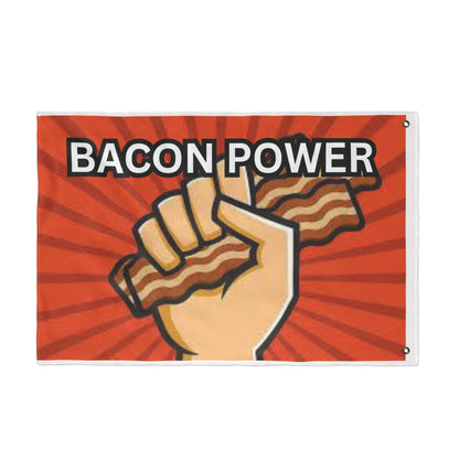 Bacon Power Double Sided Flag