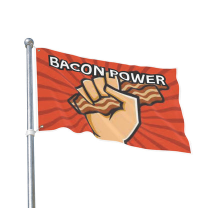 Bacon Power Double Sided Flag