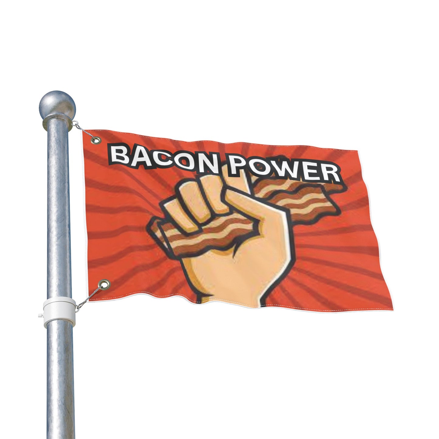 Bacon Power Double Sided Flag