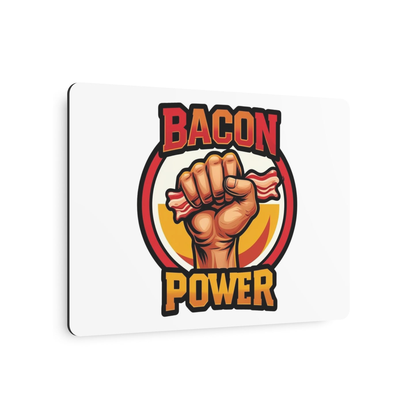 Bacon Power Metal Art Sign
